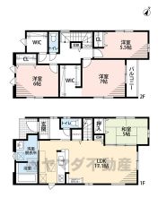 約17帖の広さを確保したＬＤＫは、和室と一体化して利用すると約22帖の大空間。