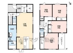 ファミリークローク付き＾＾リビングは18帖以上の開放感あふれる空間です。2階は洋室が4部屋あるので、お子様が大きくなっても安心ですね＾＾