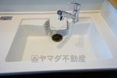 広々とした凸型シンクに洗剤ポケットを標準装備。大きなお鍋など洗いやすいです。