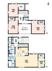 全居室2面採光。南面に広々としたインナーバルコニー付き＾＾