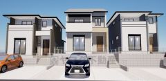 統一された建物外観はもちろん、前面道路に対して屋根方向を合わせることで統一感を作り出し、街並みとしての資産価値を高めます^^
