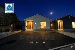 2号棟。憧れの平屋住まい＾＾地球に優しいオール電化住宅でエコな暮らしを＾＾階段昇降のないストレスフリーな生活始めませんか。