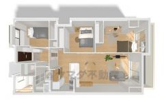 俯瞰図。お部屋のカラーをお選びいただけます。全室エアコン設置できます。詳しくはお問い合わせ下さい＾＾