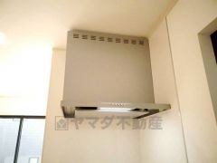 お手入れが簡単なスリム型レンジフードです。調理により発生する油煙や臭いを吸い込み、屋外へ排気してくれます。