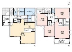 ゆとりある4LDK＾＾全居室収納スペース付きの充実した間取り＾＾