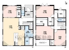 リビングは16帖以上の開放感あふれる空間です。2階は洋室が4部屋あるので、お子様が大きくなっても安心ですね＾＾