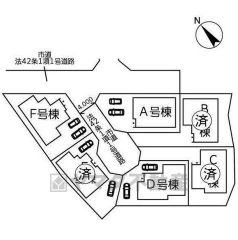 D号棟。カースペース2台分あり＾＾B,C,E号棟成約済み。
