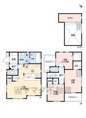 主寝室は勾配天井で開放感のある空間になっています。2面バルコニーでお洗濯物もたくさん干せます＾＾