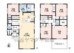 オールフローリング希望の方にお勧め。リビング階段でご家族が自然に顔を合わせられる間取りです＾＾