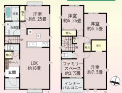 2階には大型ウォークインクローゼット、各所に物入れを配置。夫婦でゆったり寛げる広めの主寝室。成長する家族のライフステージに柔軟に対応できる、長く快適に暮らせる住まいです＾＾