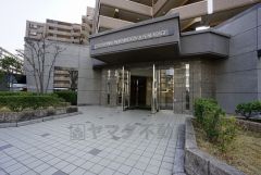 エントランスの自動ドアと出入り口に段差のないバリアフリー対応です。エントランスの外まで管理が行き届いた綺麗なマンションです。