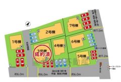 1号棟。カースペース4台分あり＾＾3号棟成約済み。