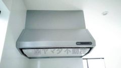 お手入れが簡単なスリム型レンジフードです。調理により発生する油煙や臭いを吸い込み、屋外へ排気してくれます。