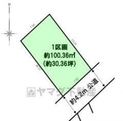 敷地30坪。建築条件無しなので、思いのままの家作りができます。