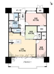 南西向きで陽当たり良好＾＾各居室収納付き。主寝室は7.5帖で大型ベッドを置いても余裕の広さを確保しています。