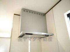 お手入れが簡単なスリム型レンジフードです。調理により発生する油煙や臭いを吸い込み、屋外へ排気してくれます。