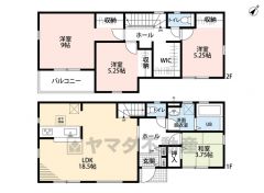 リビングは18帖以上の開放感あふれる空間。玄関から和室へ直接入れる動線をつくることで、来客時の個室として活用できます。