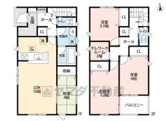 リビングは16帖の開放感あふれる空間です。2階は洋室が3部屋あるので、お子様が大きくなっても安心ですね＾＾