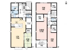 広々パントリーあり＾＾2階洋室全部屋にWIC付き＾＾