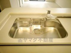 広々とした凸型シンクに洗剤ポケットを標準装備。大きなお鍋など洗いやすいです。