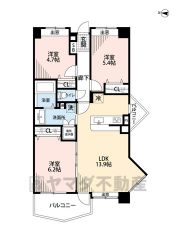 リビングは13.9帖の開放感あふれる空間です。洋室が3部屋あるので、お子様が大きくなっても安心ですね＾＾