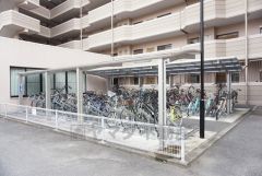 自転車置き場。