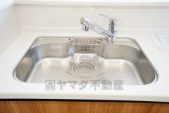 広々とした凸型シンクに洗剤ポケットを標準装備。大きなお鍋など洗いやすいです。