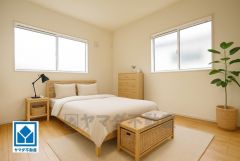 家具はイメージです。暖かい日差しが差し込む洋室。たっぷり収納できるクローゼット付きでお部屋の中をすっきりと快適に保てます。