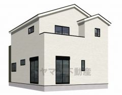 外壁はツートンカラーでスタイリッシュな外観で来客の時が待ち遠しくなりますね。