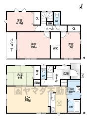 主寝室は広々約10帖＾＾さらに大容量のWIC付きです＾＾洗面所にはパイプ付き収納スペースを確保＾＾