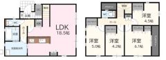 全居室収納スペース完備＾＾LDK18.5帖の開放感がある空間＾＾