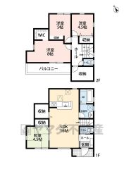 LDKと和室を合わせると20帖以上の大空間となります。2階は洋室が3部屋あるので、お子様が大きくなっても安心ですね＾＾