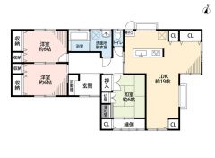 リビング19帖、全居室6帖以上と広々とした間取り＾＾各居室収納付きでお部屋が散らかりにくいです＾＾