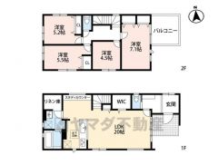 家族が集まる開放的なリビングは20帖の大空間。2階は洋室が4部屋あるので、お子様が大きくなっても安心ですね＾＾
