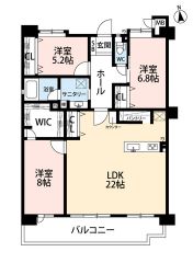 南向きで陽当たり良好。家族のくつろぎの場となるリビングは22帖の大空間＾＾各居室収納、パントリー・WIC付き＾＾