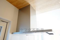 お手入れが簡単なスリム型レンジフードです。調理により発生する油煙や臭いを吸い込み、屋外へ排気してくれます。