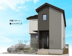 モノトーンの色合いでまとめられた、落ち着きのある家。スタイリッシュな外観で来客の時が待ち遠しくなりますね。