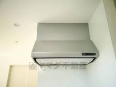 お手入れが簡単なスリム型レンジフードです。調理により発生する油煙や臭いを吸い込み、屋外へ排気してくれます。