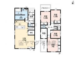 リビングは21帖の開放感あふれる空間です。2階は洋室が4部屋あるので、お子様が大きくなっても安心ですね＾＾