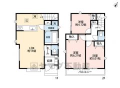 全室2面採光、風の通る気持ちの良い家。水回りが1ヵ所に集中した家事導線に配慮した間取りです。