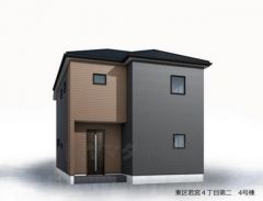 外壁はツートンカラーでスタイリッシュな外観で来客の時が待ち遠しくなりますね。