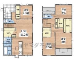 4ＬＤＫとウォークインクローゼットでゆとりのある暮らしが実現。リビングは18帖以上の開放感あふれる空間です。洋室が4部屋あるので、お子様が大きくなっても安心ですね＾＾