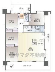 洋室が4部屋あるので、お子様が大きくなっても安心ですね＾＾