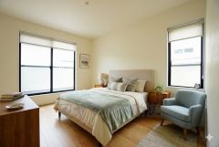 家具はイメージです。主寝室としてお使いいただけそうなこちらのお部屋は、日当たりが良く、爽やかな風を感じて起きる朝は、快適生活の始まりに。