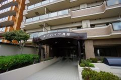 手入れの施された植込が迎えてくれるエントランスです。エントランスの自動ドアと出入り口に段差のないバリアフリー対応です。