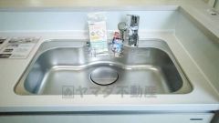 広々とした凸型シンクに洗剤ポケットを標準装備。大きなお鍋など洗いやすいです。