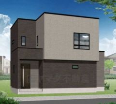 外壁はツートンカラーでスタイリッシュな外観で来客の時が待ち遠しくなりますね。