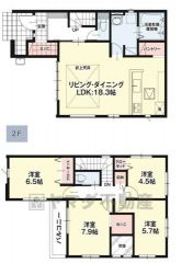 約18.3帖のリビングは折り上げ天井で開放感のある空間になっています＾＾