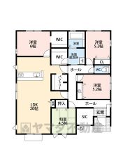 階段昇降がなく、子育てや介護がしやすい平屋＾＾SICやWIC、パントリーなど収納力に優れた間取り＾＾