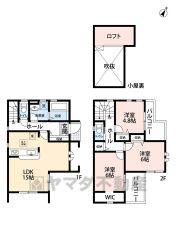 南東向きリビングは3面採光の明るい空間になっています。オールフローリングでお掃除もしやすいのも嬉しいですね＾＾